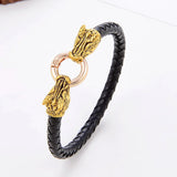 Leather Rope Men's Bracelet Animal Shape Bangle Women's Friendship Jewelry