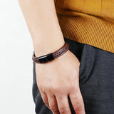 Classic Leather Bracelet for Women Stainless Steel Charm Jewelry Gift