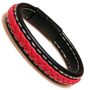 Classic Leather Bracelet for Women Stainless Steel Charm Jewelry Gift