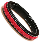 Classic Leather Bracelet for Women Stainless Steel Charm Jewelry Gift