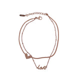 Classic Heart Double-Layer Anklet Jewelry for Women