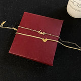 Heart-Shaped Double-Layer Titanium Anklets Jewelry