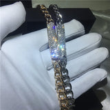 Classic Tennis Bracelet Rose Filled Crystal CZ Chain Party Bracelets