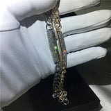 Classic Tennis Bracelet Rose Filled Crystal CZ Chain Party Bracelets