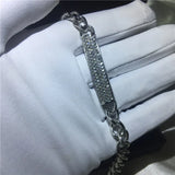 Classic Tennis Bracelet Rose Filled Crystal CZ Chain Party Bracelets