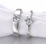 Classic Zirconia CZ 925 Silver Rings for Couples S-R14