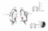 Classic Zirconia CZ 925 Silver Rings for Couples S-R14