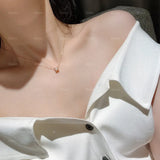925 Silver Four Claw Pearl Necklace for Women's High Jewelry