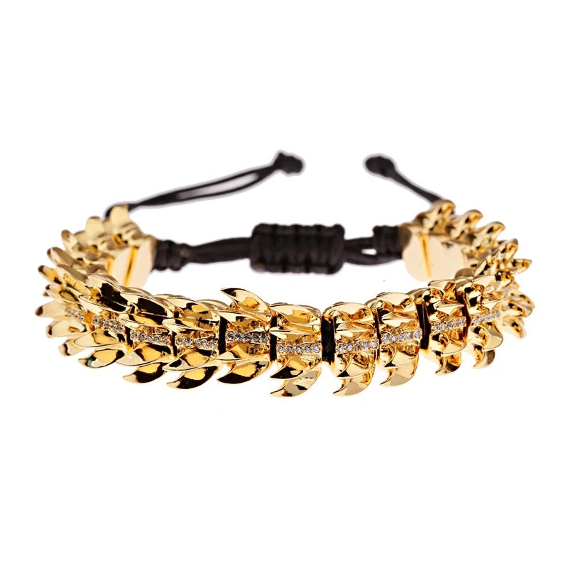 Copper Beads Macrame Men Bracelets For Women Jewelry