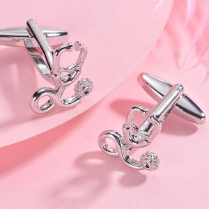 Stainless Cufflinks Jewelry Stethoscope Cuffs Men Sleeve Accessory