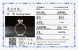 Tibetan Silver Ring 3.0ct Zirconia Wedding Band