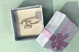 Tibetan Silver Ring 3.0ct Zirconia Wedding Band