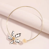 Crystal Flower Necklace Vintage Resin Charm Indian Jewelry