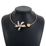 Crystal Flower Necklace Vintage Resin Charm Indian Jewelry