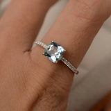 Classic 7mm Zircon Women Wedding Ring Bridal Anniversary Gift