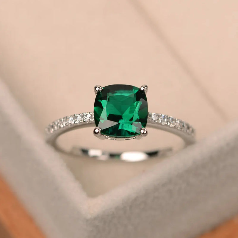 Classic 7mm Zircon Women Wedding Ring Bridal Anniversary Gift