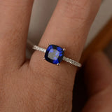 Classic 7mm Zircon Women Wedding Ring Bridal Anniversary Gift