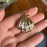 Mermaid Shell Pendant Magnetic Box Necklace Metal Jewelry Dream Gift