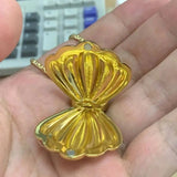 Mermaid Shell Pendant Magnetic Box Necklace Metal Jewelry Dream Gift