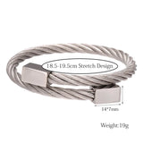 Men Charm Bracelet Stainless Steel Cube Bracelets