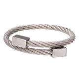 Men Charm Bracelet Stainless Steel Cube Bracelets