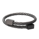 Men Charm Bracelet Stainless Steel Cube Bracelets