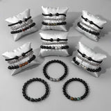 Men's Stainless Steel Chain and Rope Bracelet Set