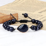 8MM Sand Stone Beads Energy Bracelet Charm Jewelry