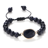 8MM Sand Stone Beads Energy Bracelet Charm Jewelry