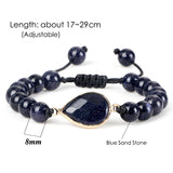 8MM Sand Stone Beads Energy Bracelet Charm Jewelry