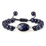 8MM Sand Stone Beads Energy Bracelet Charm Jewelry