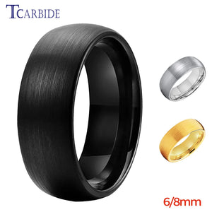 Classic Tungsten Wedding Band Ring Brushed Finish 6MM 8MM Comfort Fit