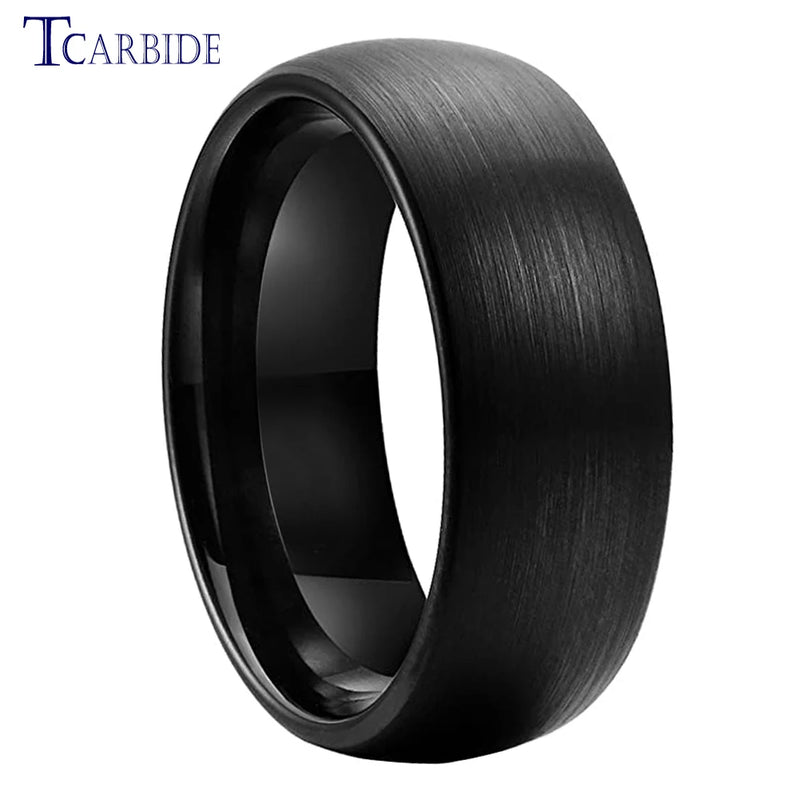 Classic Tungsten Wedding Band Ring Brushed Finish 6MM 8MM Comfort Fit