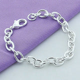 925 Silver Bracelet Mickey Heart Round Charm Bracelet