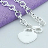 925 Silver Bracelet Mickey Heart Round Charm Bracelet