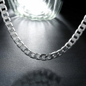 Men's 925 Sterling Silver Necklace 8MM 16-24 Inches High Jewelry Christmas