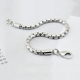 925 Silver Box Chain Bracelet-5MM, Lobster Clasp