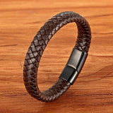 Men's Buddha Bracelet Stainless Steel Leather Casual Jewelry