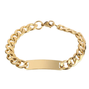 Men's ID Bracelet Stainless Steel Never Rust