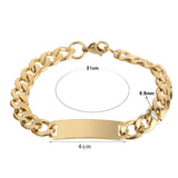 Men's ID Bracelet Stainless Steel Never Rust