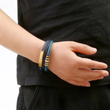 Men's Leather Bracelet Multilayer Punk Bangle Charm Jewelry Gift