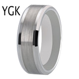Matte Tungsten Wedding Band Ring Engraving Anniversary Jewelry