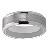 Matte Tungsten Wedding Band Ring Engraving Anniversary Jewelry