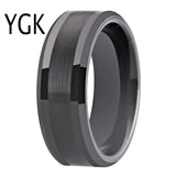 Matte Tungsten Wedding Band Ring Engraving Anniversary Jewelry