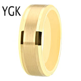 Matte Tungsten Wedding Band Ring Engraving Anniversary Jewelry