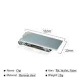 Men's Stainless Steel Money Clip Silver Anniversary Gift