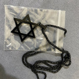 Men's Star of David Pendant Necklace in Silver Stainless Steel