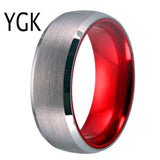 Red Plated Tungsten Wedding Ring for Women