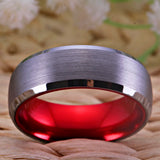 Red Plated Tungsten Wedding Ring for Women
