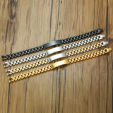 Men's Stainless Steel ID Tag Bracelet Engraved Name Date Love Gift